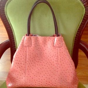 XXL Pink Ostrich Big Buddha Bag